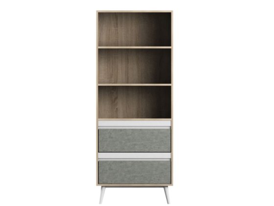Display Cabinet Rak Sonoma Oak White Matt 6031
