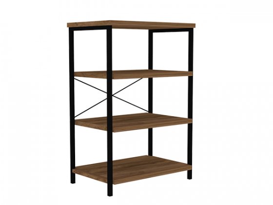 Kabinet Buku Bookcase Teakwood Black Text BC-4531.TW-BL