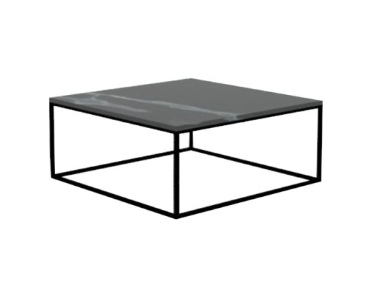 Meja Tamu Coffee Table Large Black Marble  7564