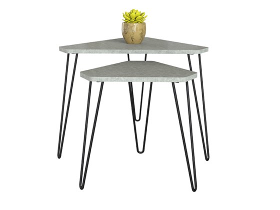 Meja Tamu Set Coffee Table Concrete BlacK Text 6062