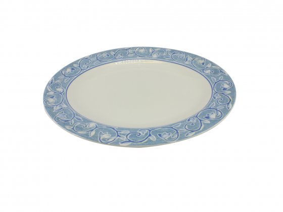 Torino Blue Oval plate 