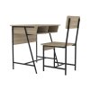 Meja Belajar Set Study Desk Sonoma Oak Black Text 5921