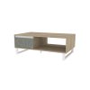 Meja Tamu Coffee Table Sonoma Oak White Matt 1087