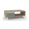 Meja Tamu Coffee Table Sonoma Oak White Matt 1087