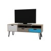 Meja TV Video Rack Sonoma Oak Black Text VR-1216.FRM